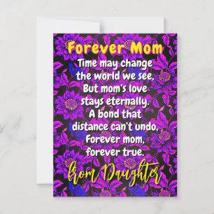 Einzigartiges Titelgedicht für Mama   Floral Messa Postkarte