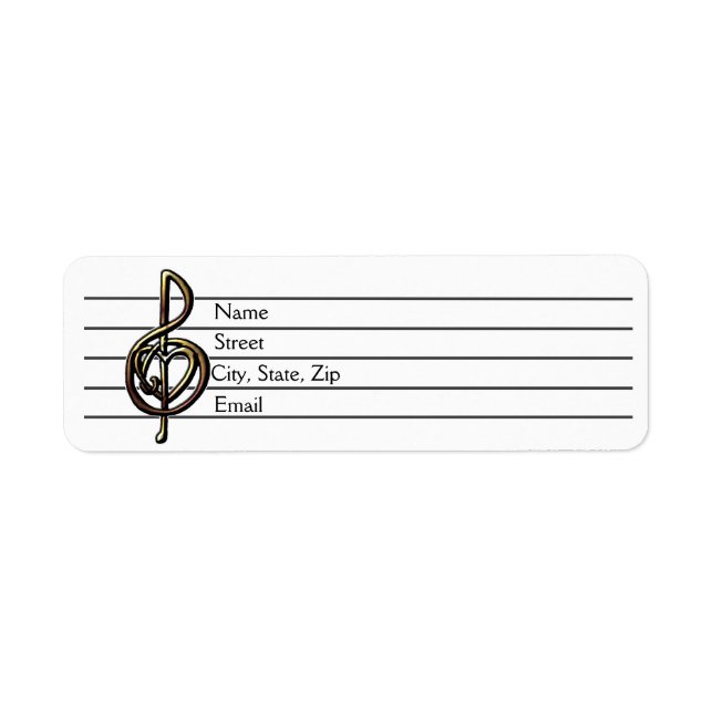 Einzigartiges Treble Clef Music-Personal personali (Vorne)