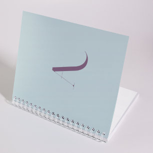 Einzigartiges typografisches Monogramm Anfangsbuch Notizbuch