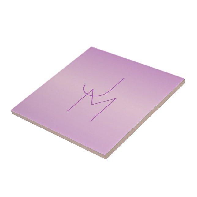 Einzigartiges überlappendes Monogramm | Sanftes La Fliese (Seite)