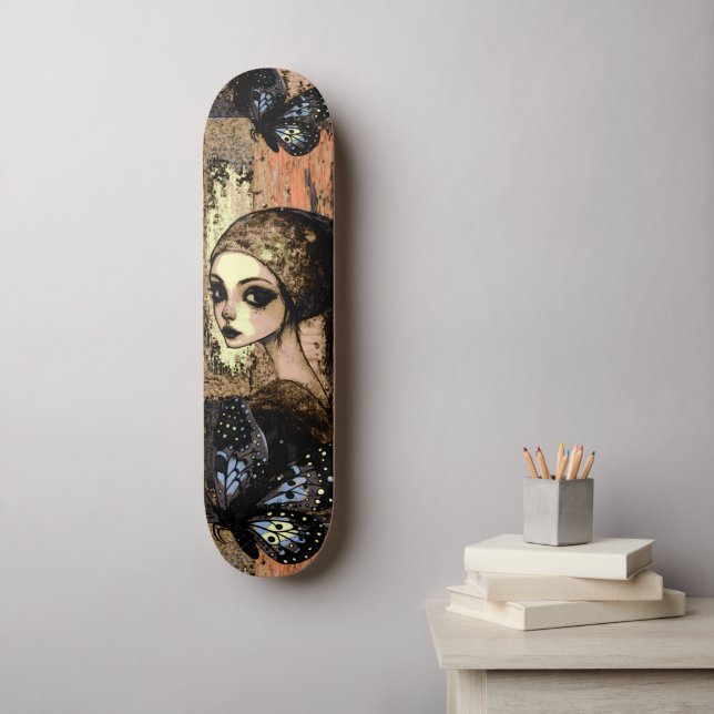 Einzigartiges Urban Abstrakt Street Art Inspiriert Skateboard (Wandkunst)
