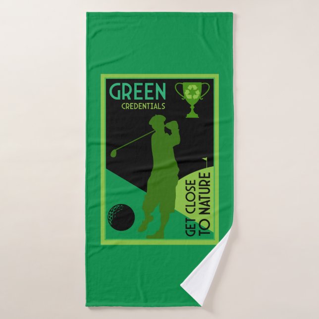 Einzigartiges Vintages Golfgeschenk Badehandtuch (Badehandtuch)