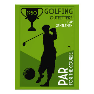 Einzigartiges Vintages Golfgeschenk Fotodruck