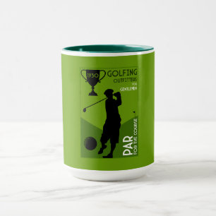 Einzigartiges Vintages Golfgeschenk Tasse