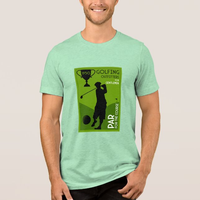 Einzigartiges Vintages Golfgeschenk Tri-Blend Shirt (Vorderseite)
