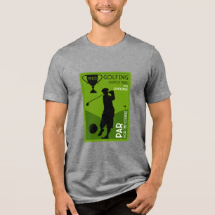 Einzigartiges Vintages Golfgeschenk Tri-Blend Shirt