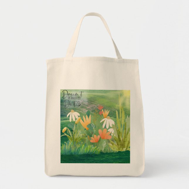 Einzigartiges Watercolor Design Tote Bag Tragetasche (Vorne)