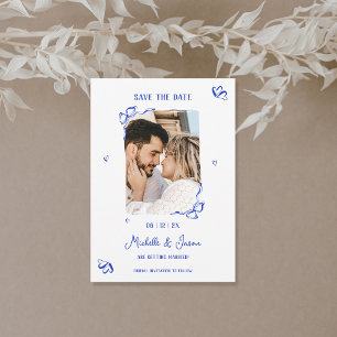 Einzigartiges Whimsical Blue Hand Drawing French B Einladung