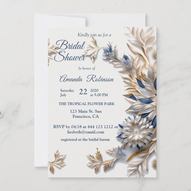 Einzigartiges Winterdesign für Snowflake Einladung (Vorderseite)