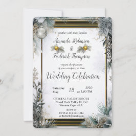 Einzigartiges Winterdesign für Snowflake Einladung