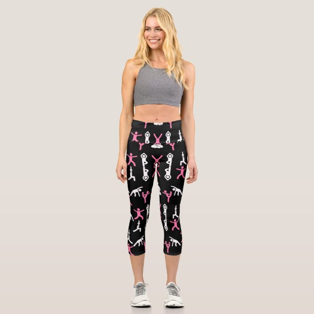 Einzigartiges Yoga-Geschenk Capri Leggings (Vorderseite)