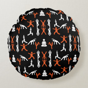 Einzigartiges Yoga-Geschenk Rundes Kissen