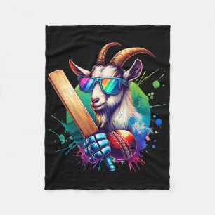 Einzigartiges Ziegen-Cricketspieler-Design für Spo Fleecedecke