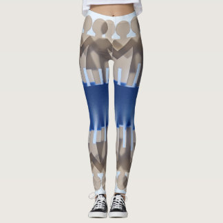 "Einzigartiges Zigzag-Muster für Stehende Menschen Leggings