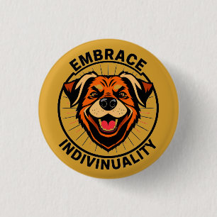 Einzigartigkeit umarmen Text Zirkuläres Design Button