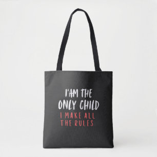 Einziges Kind Lustiger Familienhumor Tasche