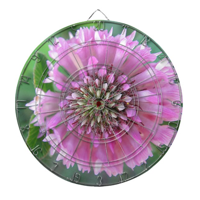 Einzigrosa Blüte Dartscheibe (vorne)