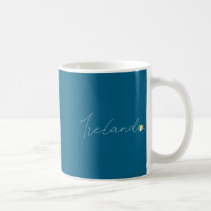 Éire Einfache Liebe Irische Flagge Herz Auf Irland Kaffeetasse