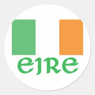 EIRE-Iren-Flagge Runder Aufkleber