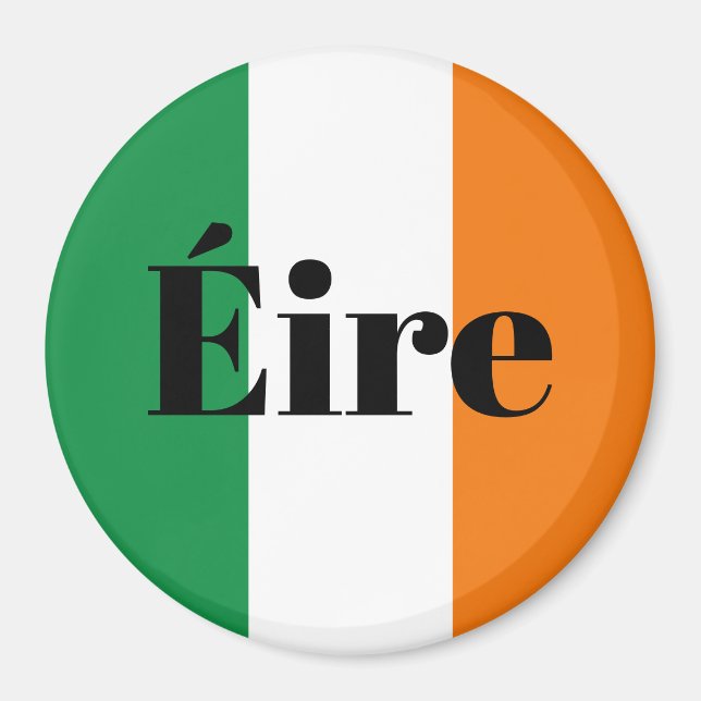 Éire-Kühlschrankmagnet mit irischer Flagge Magnet (Vorne)