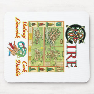 Eire-Stadt-Karte Mousepad