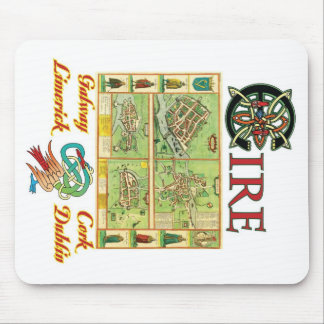 Eire-Stadt-Karte Mousepad