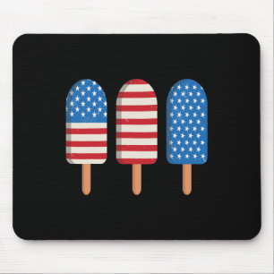 Eis am Stiel Amerikanische Flagge Patriotisch 4. J Mousepad