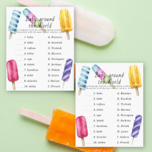 Eis am Stiel Baby-Party - Baby-um-die-Welt-Spiel