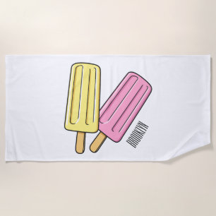 Eis am Stiel Cartoon-Illustration Strandtuch