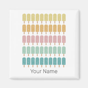 Eis am Stiel Vintage Eiscreme Retro Sommer Design Magnet