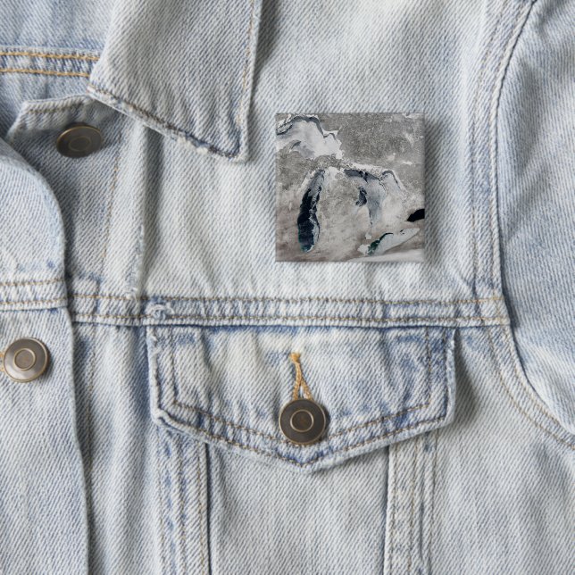Eis auf den Großen Seen, Staaten. Button (Beispiel)