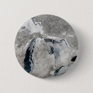 Eis auf den Großen Seen, Staaten. Button