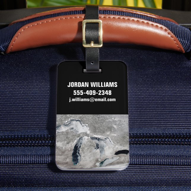 Eis auf den Großen Seen, Staaten. Gepäckanhänger (Vorderseite Insitu 2)