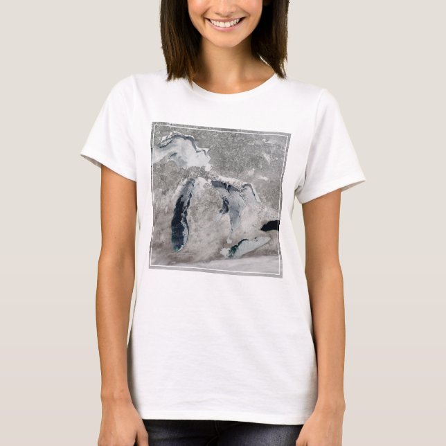 Eis auf den Großen Seen, Staaten. T-Shirt (Vorderseite)