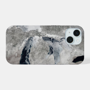 Eis auf den Großen Seen, Vereinigte Staaten. iPhone 15 Hülle