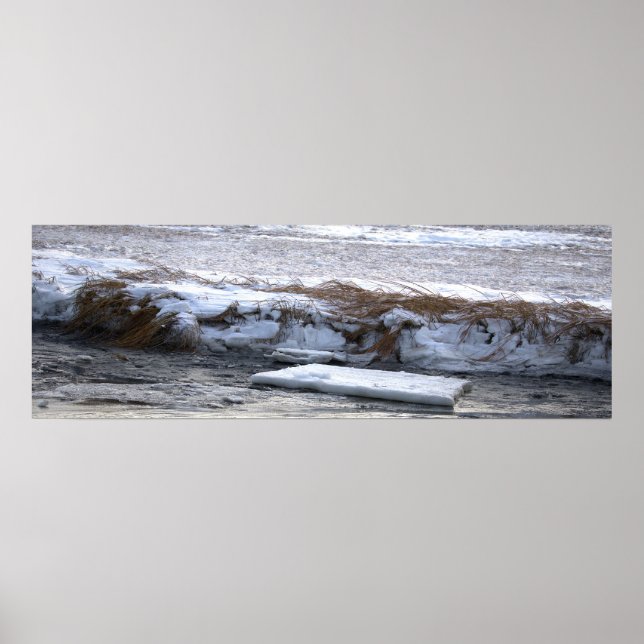 Eis auf Wasser schwimmendes Poster (Vorne)