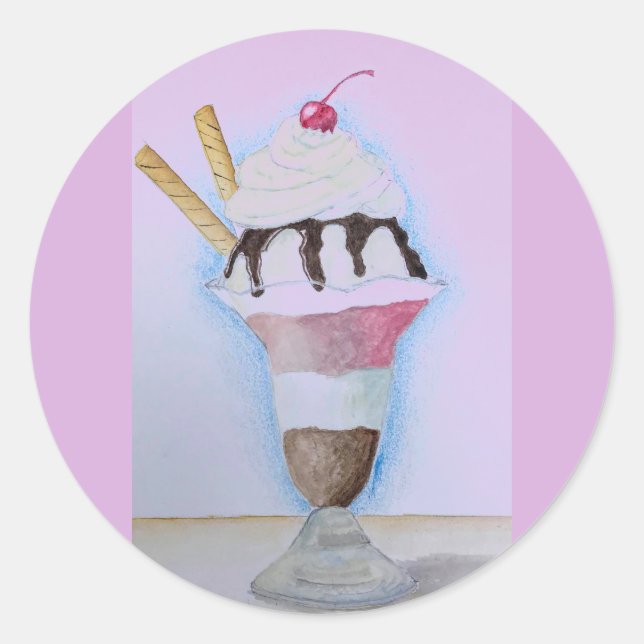 Eis-Aufkleber Runder Aufkleber (Vorderseite)