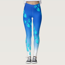 Eis-Blau-Bärn-Tatzen - Leggings
