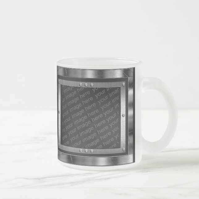 Eis-Blau-gestaltet eisiges MetallFoto Tasse (Rechts)