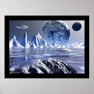 Eis-Blau Poster