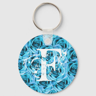 Eis-Blau-Rosen-Schlüsselanhänger des Schlüsselanhänger