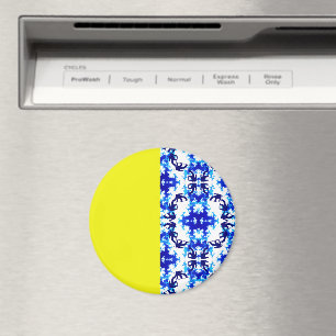 Eis Blue Snowboarder Sky Yellow Snowboarder Sport Magnet