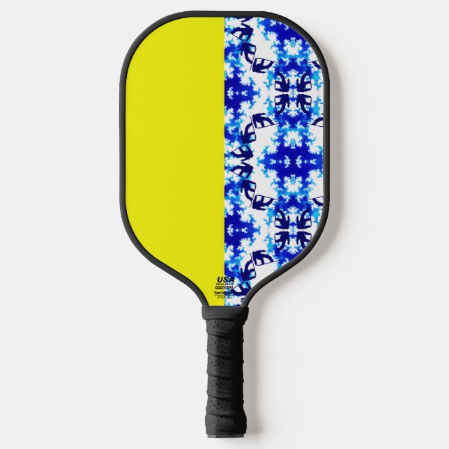 Eis Blue Snowboarder Sky Yellow Snowboarder Sport Pickleball Schläger (Vorderseite)