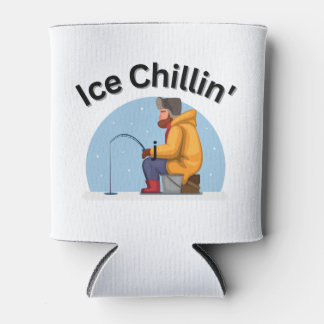 Eis Chillin". Fischer, Außenstehende, Eisfischerei Dosenkühler
