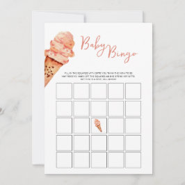 Eis Cream Baby Dusche Bingo Spiel Einladung