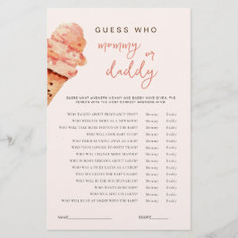 Eis Cream Baby Dusche Ratet Wer Spiel