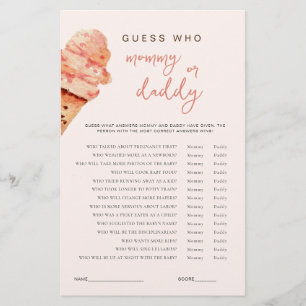 Eis Cream Baby Dusche Ratet Wer Spiel