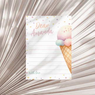 Eis Cream Birthday Time Kapsel Notecard Einladung