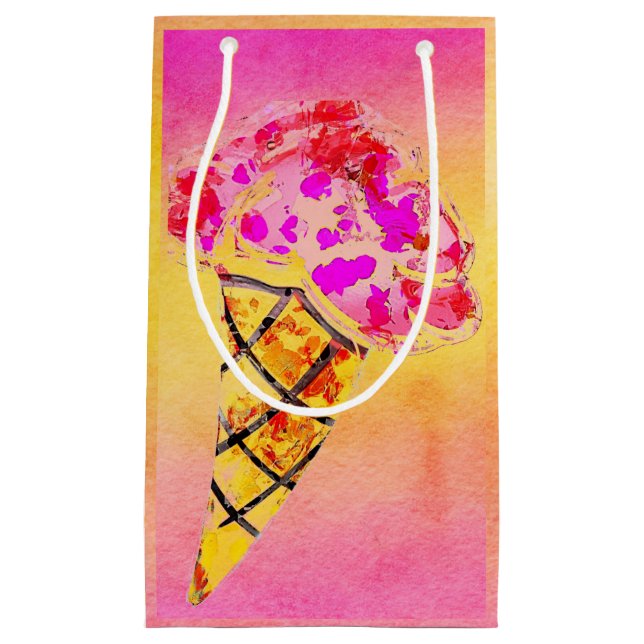 Eis Cream Cone Gift Bag Kleine Geschenktüte (Vorderseite)