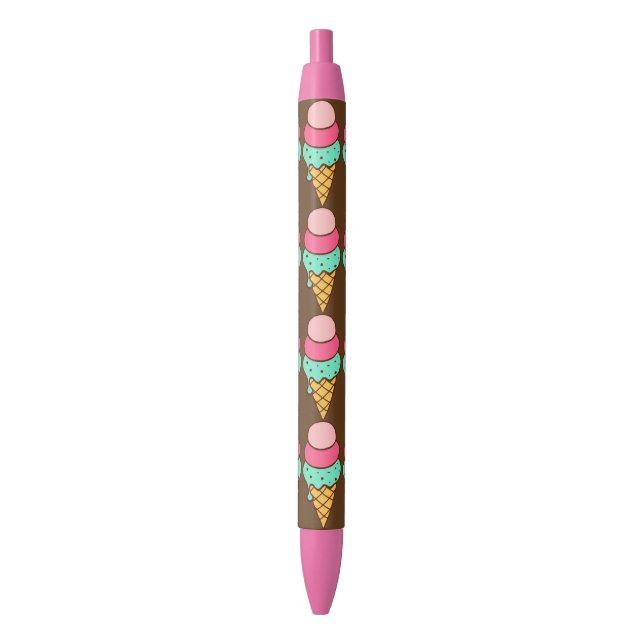 Eis Cream Cones Niedlicher Schreibstift Kugelschreiber (Vorderseite Vertikal)